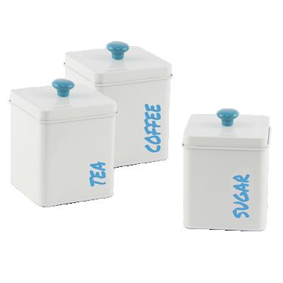 China Freshness Preservation Kitchen Canister Sets Storage Boxes 3pcs Iron Canister Set for sale