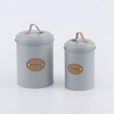 China 5PC Viable Handled Sugar Tea Coffee Canister Set for sale