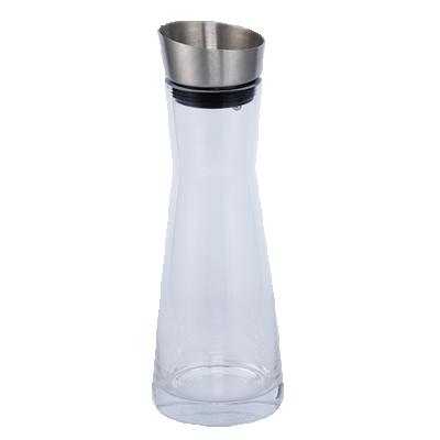 China 2018 Sustainable Hot Sale 1L Glass Water Carafe Water Jug With Stainless Steel Lid for sale