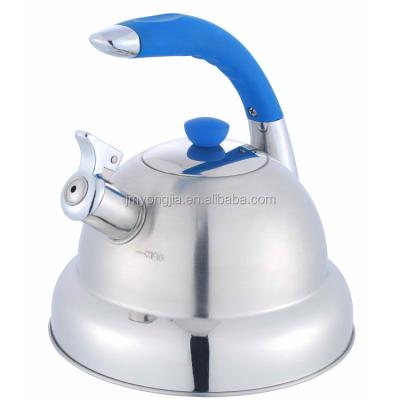 China Sustainable High Quality Flat Bottom Teapot Stainless Steel 3L Whistling Kettle for sale