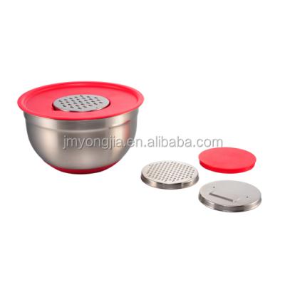 China New viable stainless mixing bowl with grater set for sale