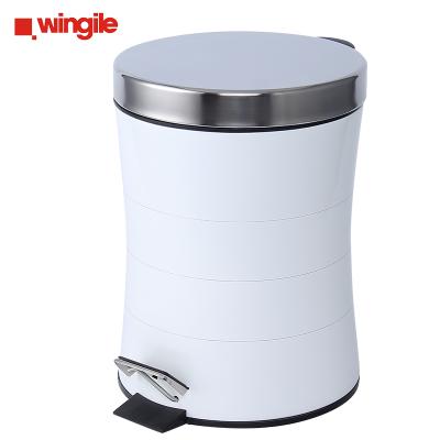 China New Design Machine Grade Sustainable Trash Bin With Sanitary Pedal Foot Waste Bin for sale