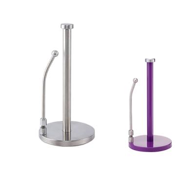 China Traditional Single Stainless Steel Paper Towel Holder for sale