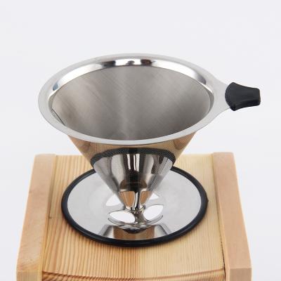 China Sustainable Top Selling Stainless Steel Drip Cone Coffee Filter for sale