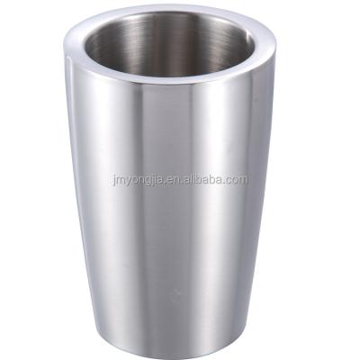 China Sustainable 304 Stainless Steel Chimney Shape Wine Coolers Ice Bucket for sale