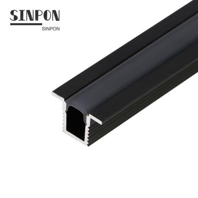 China High Quality Graphite Led Channel Strip Light Radiator Linear Alu Diffuser Track Aluminum Profile for sale