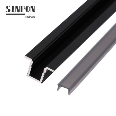 China Embedded Aluminum Alloy Installation LED Profile Drywall Mounted Black White Silver Aluminum Profiles Customized Contain Strip Light for sale