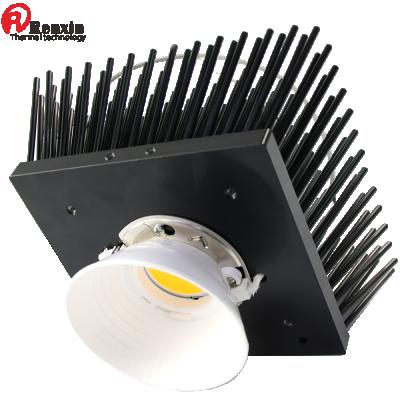 China Rectangular Passive LED Light Pin Fin Heatsink For COB Led for sale