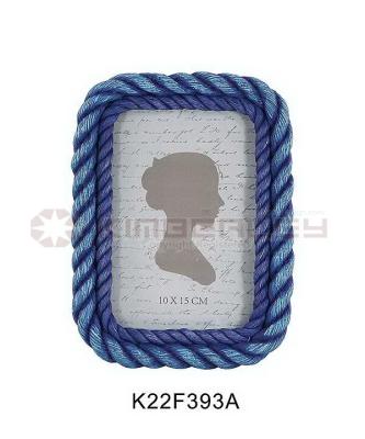 China Ocean / POLY rustic RESIN PHOTO FRAME OCEAN SCENE TWIST ROPE for sale