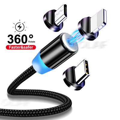 China Free Shipping Mini With Color Box Strong Magnetic Charging Cable With Led Indicator 360 Rotation for sale