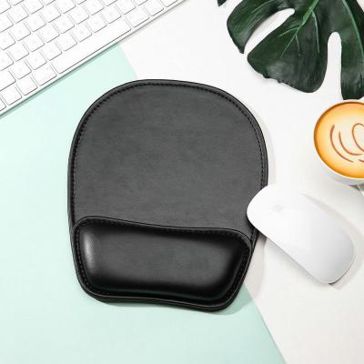 China Wholesale Custom High Quality Eco-friendly PU Keyboard Leather Mouse Pad, OEM Hand Wrist Rest Protect Mousepad Computer Accessories for sale