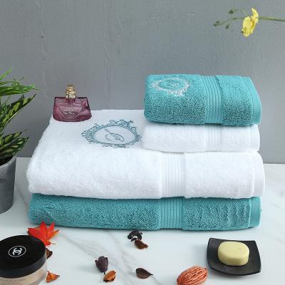 China 5 Star Luxury Hotel Supplies 5 Star Towels Comfortable Hotel Towels Set White Towel Hotel for sale