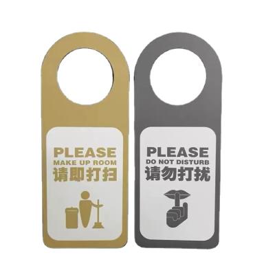 China 5 Star Luxury Customized Hotel Door Sign PVC Material Do Not Disturb Sign for sale