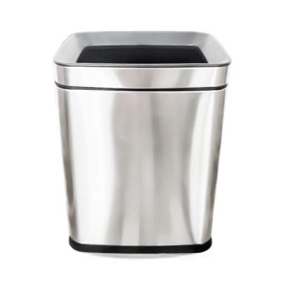 China Modern Hotel Guest Room Trash Can 8L Square Garbage Bin for sale