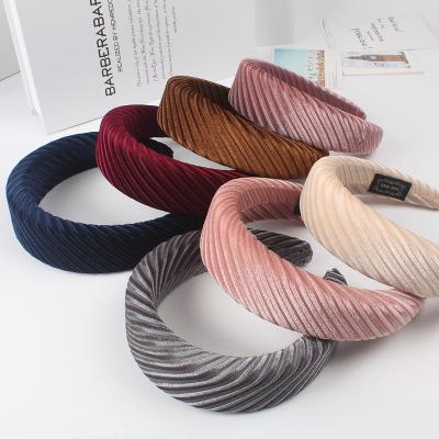 China Other Velvet Hair Accessories Hair Circles Girls Sponge Non Slip Headband For Women HB062 for sale