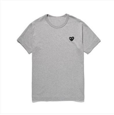 China Breathable High Quality Regular Fit Round Neck Embroidered Red Heart Cotton T-Shirt for sale