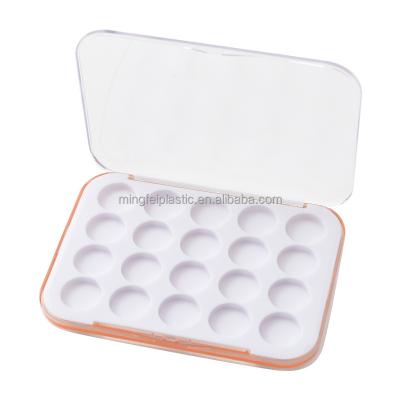 China Recycled Materials Cosmetic Case 20Pans Rectangle Empty Eye Shadow Palette Plastic Make Up for sale