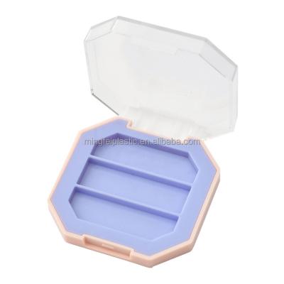 China Recycled Materials Square Cosmetic Empty Eyeshadow Case Transparent 1Pan 2Pan 3Pan 4Pan Eye Makeup Packaging for sale