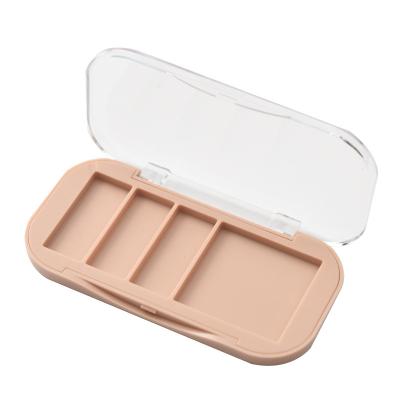 China Recycled Materials Empty colorful eyeshadow case cosmetic eye shadow palette packaging container for sale