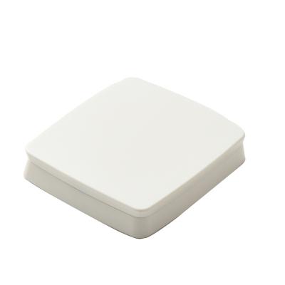 China Recycled Materials White plastic square empty compact cosmetic powder box with mirror for sale