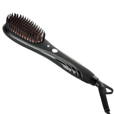 China Ceramic Coating Hair Straightener Fast Electric Hair Straightener Brush Compact Ceramic Brush New Design for sale