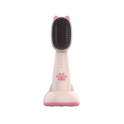 China Battery Operated Anti-scald Portable New Style Rechargeable Hair Straightening Brush for sale