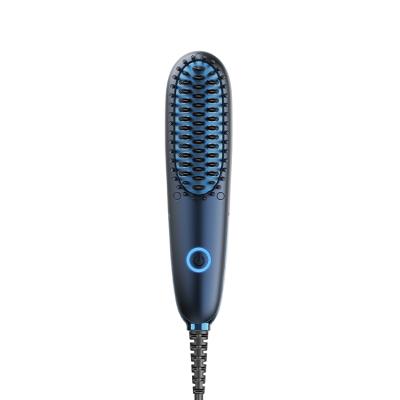 China 2021 new product mini compact hot comb electric straight hair brush comb for sale