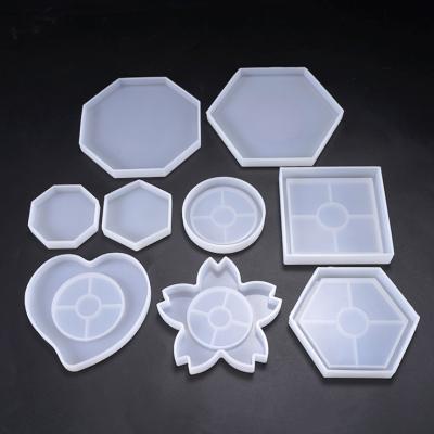 China Viable made in china molds cheap silicone resin geode coaster mold for resin crafts resin tray mold for sale