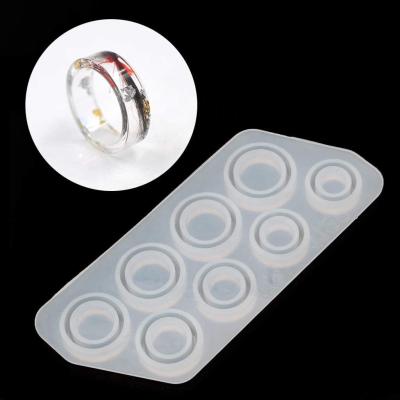 China Resin Viable Flat Rings Mold Collection Handmade DIY Preparing Ring Jewelry Silicone Mold For Resin Epoxy for sale