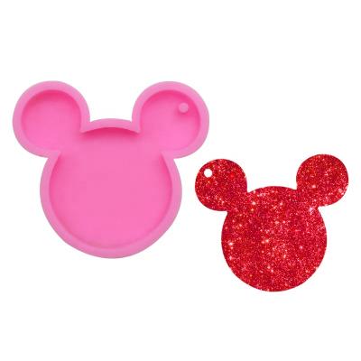 China Viable Multiple Jewelry Shiny Keychains Mold Cartoon Shiny Mouse Mold Silicone Keychain Keychain For Key Chain for sale