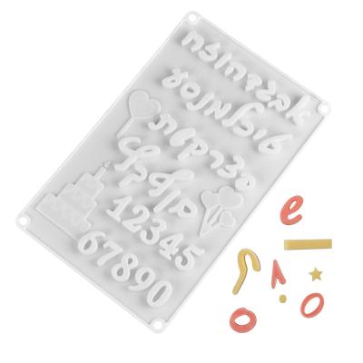 China Sustainable Cake Molds Silicone Decorating Fondant Tools Silicone Cake Molds Number Silicon Baking Mold for sale