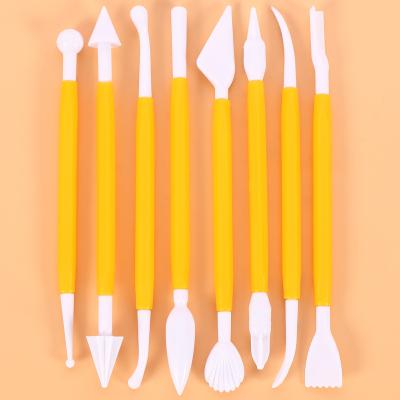 China Viable Carved 8 Pcs Baking Cake Decorating Tools and Accessories Carving Knife Set Cake Fondant Tools for sale