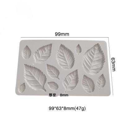 China Viable Wholesale Tree Leaf Shape Fondant Mold Cake Chocolate Decorating Tools Silicone Soap Mold for sale