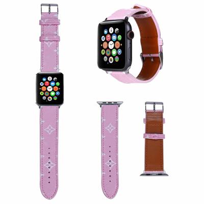 China New Pattern Leather Watch Band For Apple Leather Watch Band With Adapter For iwatch for sale