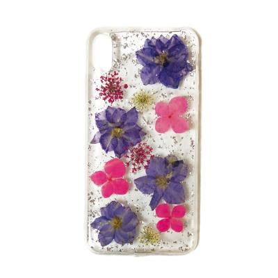 China Custom TPU+Dried Flowers Mobile Phone Daisy Floral Real Dry Pressed Dried Flowers Soft Flexible TPU Case For iPhone XS Max for sale