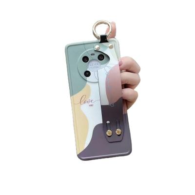 China New Cute Morandi Anti-fall Casing For Huawei P40 Pro Case Silicone Wristband Case for sale