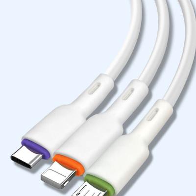 China Convenience OEM Factory Price Best Selling 3 In 1 Multi Charger Usb Cable For Mobile Phone Data Cable for sale