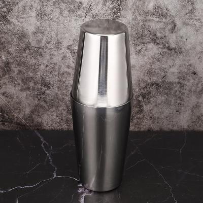 China Stainless Steel Cocktail Shaker Cocktail Mixer Wine Drinking Boston Viable Style Shaker Party Bar Tools for sale