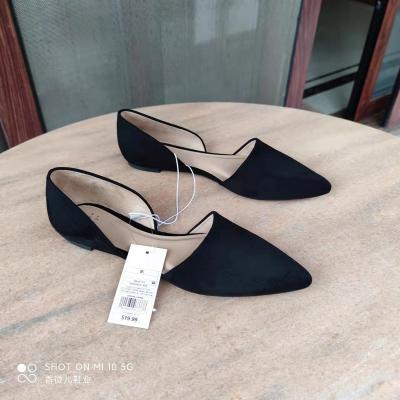 China 2021 summer new PU women's shoes with pointed head and hollow back sandals with slippers and flats for sale