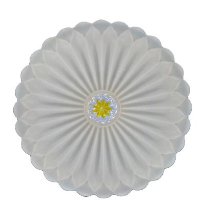 China Surface Mounted LED Ceiling Lamp 110 v 220V Three Color Round Shape Plastic Modern Design LED Outdoor Ceiling Panel Light for sale