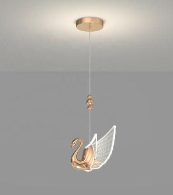 China 2022 Modern New Design Swan Shape LED Acrylic Pendant Lamp For Dining Room Bedroom Restaurant for sale