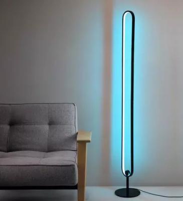 China Modern Led Floor Lamp Iron Led Modern Led Floor Lamp Stand Lamp RGB Remote Control Atmosphere LED Corner Light for sale