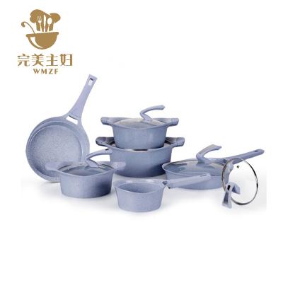 China 2022 viable 7pcs hot sale aluminum cookware factory price cooking pot for sale