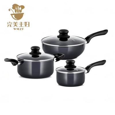 China Viable Hot Selling Luxury Wholesale Kitchen Pot Pan Aluminum Non Stick Cookware Set for sale