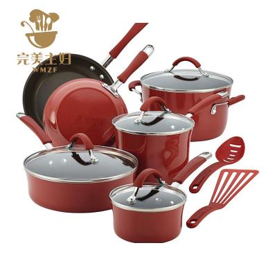 China Sustainable Factory Kitchen Pot Set Kitchenware Aluminum Nonstick Pot And Pan Set for sale