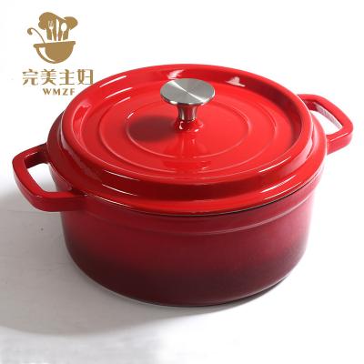 China Durable High Quality Uncoated Non-Stick Non-Stick Soup Pot Universal Cast Iron Enamel Soup Pot for sale