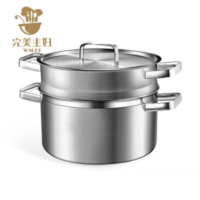 China Customization viable pan thickened stainless steel steam pot double layer cage small drawer multifunctional large capacity cookware for sale