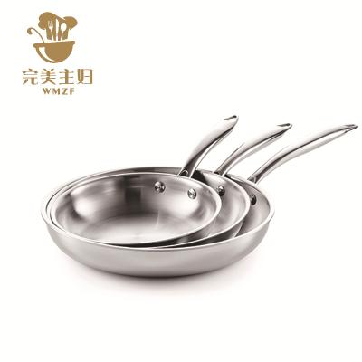 China Viable Wholesale Western Style Custom Stove Uncoated Stainless Steel Braising Kitchenware Non Stick Cookware Set for sale