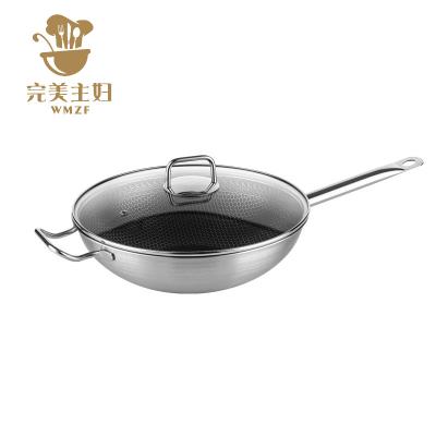 China Sustainable custom wholesale cookware stainless steel sizes more printinglogo pots and pans for sale