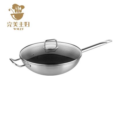 China Sustainable New Household Stainless Steel Wok Cookware Sets Cooking More Sizes Customizable With Glass Cover for sale